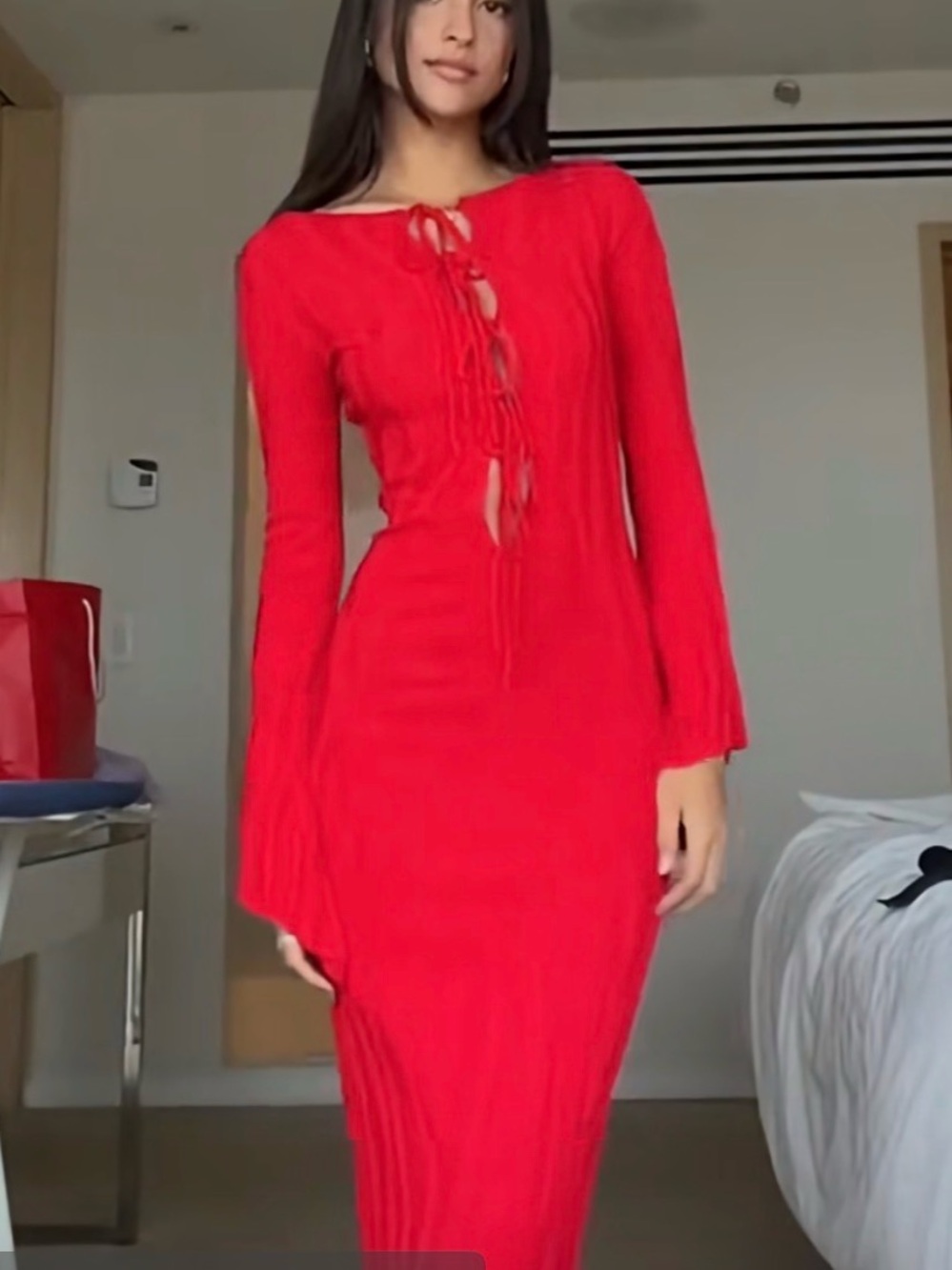 Meshki Brinley Long Sleeve
Knit Maxi Dress